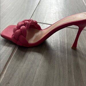 Pink Braided Heels